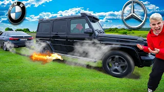 Mercedes G Class vs BMW Seria 7 - JOCUL FUNIEI