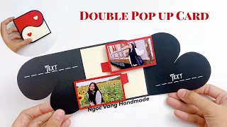Thiệp bật đôi, thiệp ảnh 3D || Double Pop up card - NGOC VANG Handmade