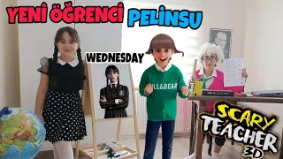 WEDNESDAY ADDAMS VE YENİ ÖĞRENCİ PELİNSU  OKULDA İLK GÜNÜ - ESMA SCARY TEACHER MACERASI YENİ BÖLÜM