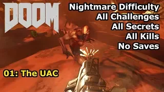 Doom (2016) - 01: The UAC (Nightmare 100%)