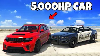 Using a 5000HP Supercar to Outrun Cops in GTA 5 RP