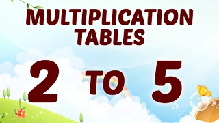 Multiplication Tables 2 to 5 | Multiplication Songs For Children | Preschool Learning For Kids