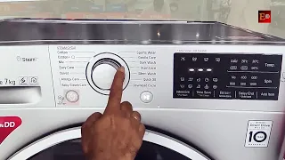 LG Front load washing machine demo | How to use lg front load washing machine | Lg front load washer