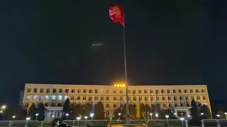 Город Ош, Ночная дождливая площадь | Osh city, night rain square