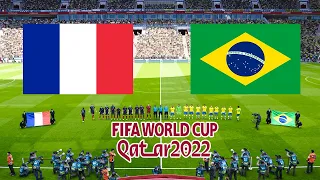 Pes  -  France Vs Brazil  World Cup 2022 Qatar - Full Match All goals HD - eFootball Gameplay PC