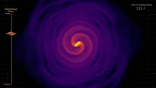 Neutron Star Merger Simulation with Gravitational Wave Audio