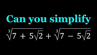 Simplifying a Nice Radical Expression with Cube Roots