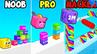 HAPPY CUBES 2048 — NOOB vs PRO vs HACKER [New game]