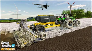 Spreading lime. Sowing wheat & rolling. Cows care | #CourtFarm Ep.83 | Farming Simulator 22