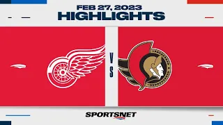 NHL Highlights | Red Wings vs. Senators - February 27, 2023