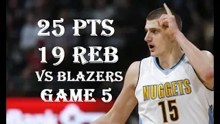 Nikola Jokic 25 Pts 19 Reb 6 Ast Portland Trail Blazers vs Denver Nuggets GAME 5 Highlights