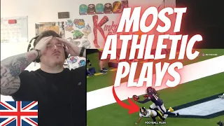 NFL Most Athletic Plays of ALL TIME - British First REACTION