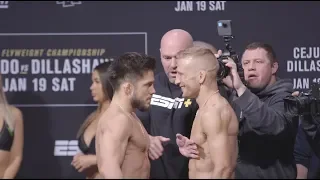 UFC Brooklyn: Henry Cejudo vs. T.J. Dillashaw Weigh-In Staredown - MMA Fighting