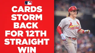 Comeback Cards! Cardinals storm back from 5-0 deficit to win 12th straight game!