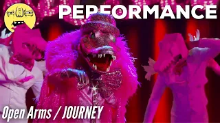 Crocodile performs "Open Arms" by Journey | Season 4 - THE MASKED SINGER