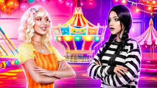 Wednesday Addams and Enid Become Mothers! We Build a Secret Room for My Younger Sister!