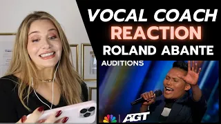 Vocal Coach|Reacts Roland Abante - Americas Got talent