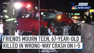 Thurs. April 11 | Friends mourn teen, 67-year-old killed in wrong-way crash on I-5 | NBC 7 San Diego