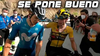 Miguel López se defiende ante Roglic en el muro / Vuelta a España - Resumen Etapa 11