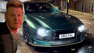 Gordon Ramsay driving $1.5M Aston Martin Valour in London!