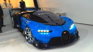 Bugatti Vision GT - real car start up, revving, moving