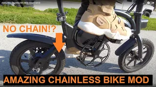 DIY CHAINLESS DRIVE BIKE HACK MOD