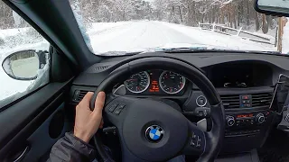 Lofi Hip Hop Winter Snowscape Drive - BMW E92 M3 (POV)