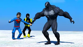 Team Batman & Superman vs Venom & NPCs with Active Ragdoll Physics - Overgrowth Mods