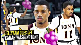 JellyFam Isaiah Washington Goes Off For 24 Points In BIG 1st Round MAAC Tournament Win!