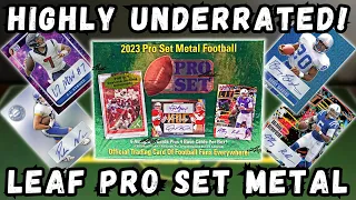 HIGHLY UNDERRATED! 2023 Leaf Pro Set Metal Football Hobby Box Review!