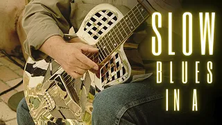 Slow Delta Blues Guitar Jam Track | 12 Bar Blues in A Minor