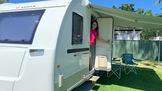 Adria Altea 552PK caravan quick tips - how to fill the toilet cassette flush tank