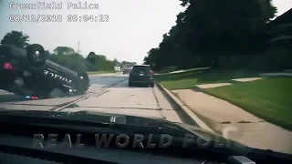 Greenfield Police SUV Rolls Over During PIT Maneuver, Pursuit Footage