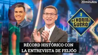 #ELHORMIGUERO logra récord histórico con la entrevista a #FEIJÓO superando a #PedroSanchez
