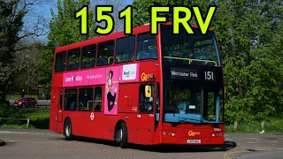 [Huge Divert] FULL ROUTE VISUAL | London Bus Route 151 | Worcester Pk - Wallington | LX09BXL, DOE42