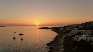 Ibiza Sunset from Sunset Strip, Captured on Drone.