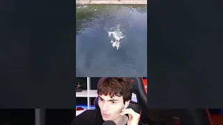 MAN SAVES DRONE FROM WATER.. #Shorts