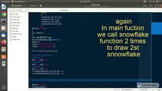 Write C++/Java program to generate snowflake using concept of fractals.