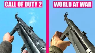 Call of Duty World At War Guns Reload Animations vs Call of Duty 2