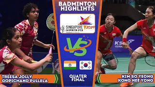 🔴 Virtual SCORE | Kim / Kong (KOR) vs Jolly / Pulella (IND) | Singapore Badminton Open 2024