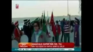 18 Nisan 2015 Çanakkale Zaferinin 100. Yılı için Avusturalya'dan gelen gemi Kepez Limanına yanaştı