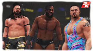 WWE 2K19|JTG VS JACOB FATU VS BRON BREAKKER|PC MODS|