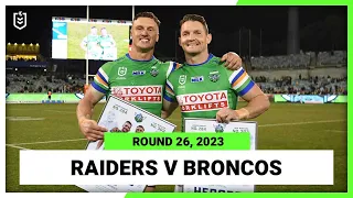 Canberra Raiders v Brisbane Broncos | NRL Round 26 | Full Match Replay