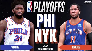 NBA PLAYOFFS GAME 5: SIXERS (7) vs KNICKS (2) | NBA 2K24 ULTRA REALISTIC GRAPHICS | K4RL 2K