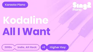 All I Want (HIGHER Piano Karaoke) Kodaline