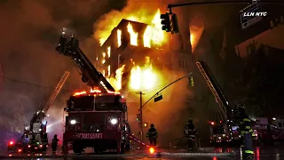 FDNY Battles Massive 6-Alarm Church Fire | Manhattan NYC 4K 12.5.20