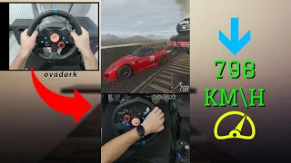 Ferrari 599XX 798 KMH ~ Forza Horizon 4 / Steering Wheel & Shifter Logitech G29 #SHorts