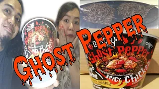 DAEBAK GHOST PEPPER NOODLES CHALLENGE!!!the spicest noodles  in the universe| Cadabells Tv