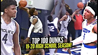 Top 100 Dunks of 19-20 Season!! Bronny James, LaMelo Ball, Mikey Williams, Jalen Green & More!!