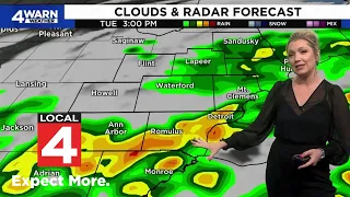 Scattered showers continue Tuesday with flooding a concern in Metro Detroit